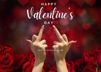 Show them the love with a Valentine's Day Double-Barrel Middle Finger Mail Prank