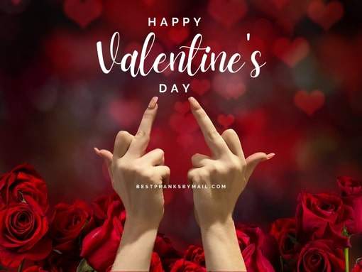 Show them the love with a Valentine's Day Double-Barrel Middle Finger Mail Prank