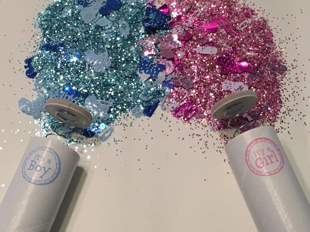 Baby Shower Invitations Spring-Loaded Glitter Bombs