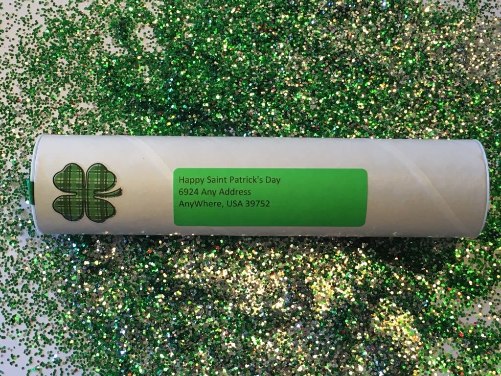 Closed Saint Patrick's Day Gag Gift Spring Loaded Glitter Bomb