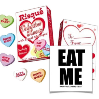 Dirty Valentine Heart Candy with Eat Me Note