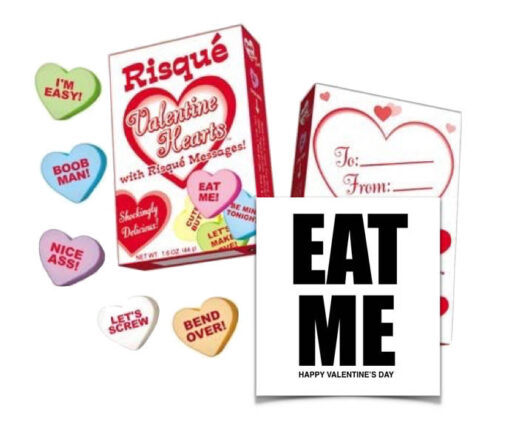 Dirty Valentine Heart Candy with Eat Me Note