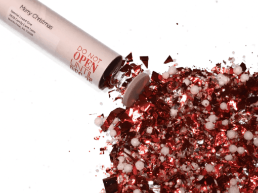 Christmas spring-loaded glitter bomb is the perfect stocking stuffer.